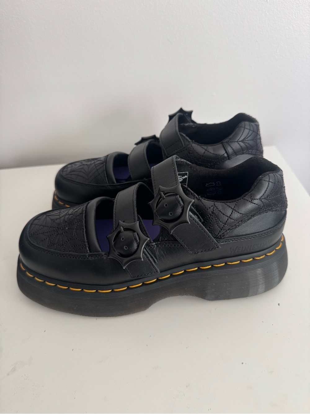 New DR. MARTENS X Wednesday Buzz Mary Jane Platform Shoes 8 - Picture 6 of 15